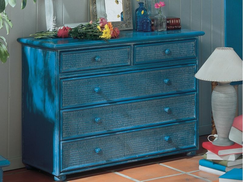 Commode Zafra en rotin