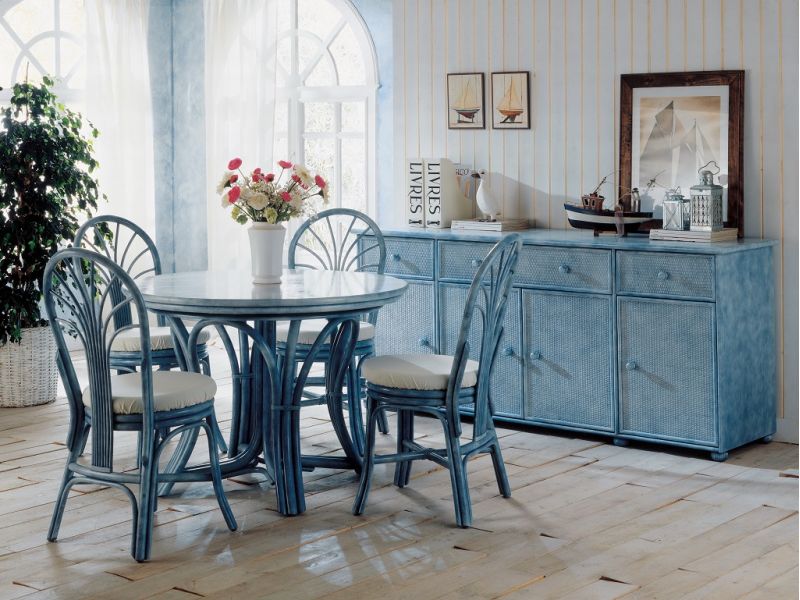Table de salle à manger Valence en rotin