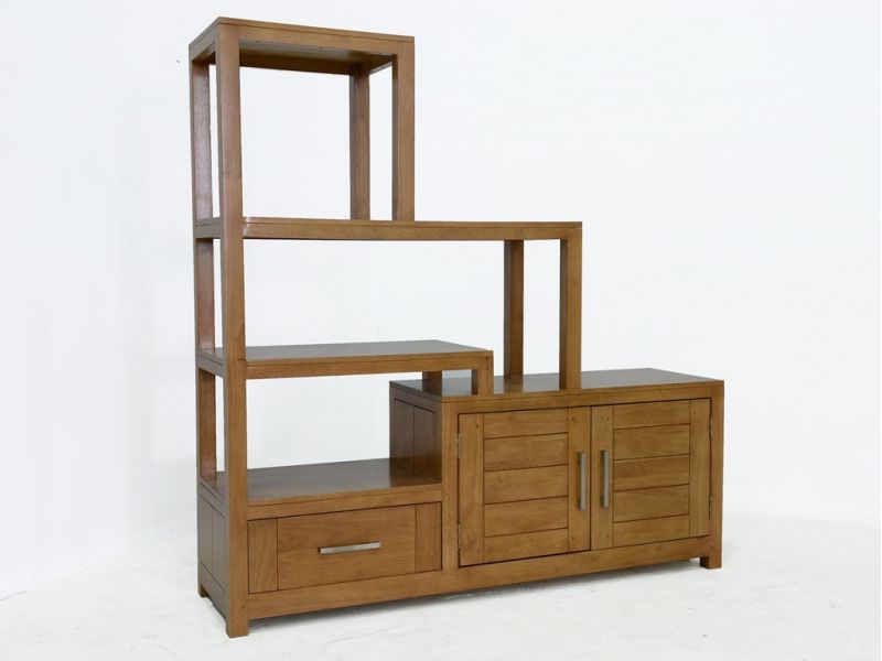 Meuble escalier Thaman 2 en hévéa massif
