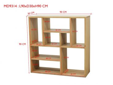 Etagère Ranong 23 en hévéa massif