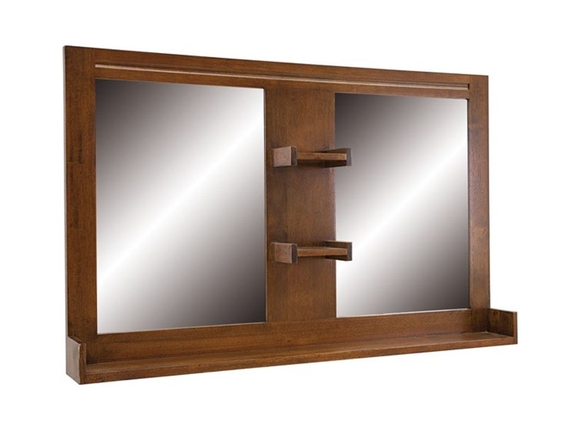 Miroir Salle de bain Océania 2 en hévéa massif