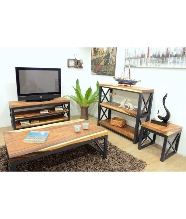 Console Magnolia en acacia massif de qualité. Meuble haut de gamme.