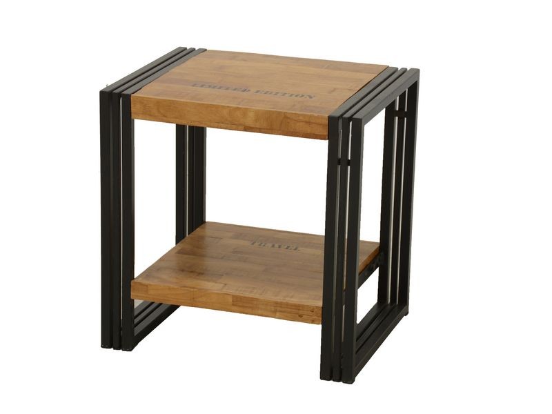 Bout de canapé en bois massif recyclé, style industriel Bout de canapé en bois massif recyclé, style industriel