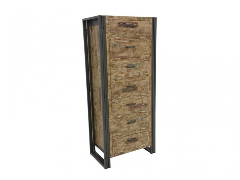 Meuble à chaussures en bois massif recyclé, style industriel Meuble à chaussures en bois massif recyclé, style industriel