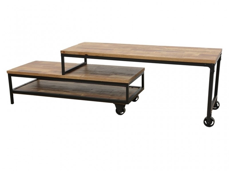 Meuble Télé en hévéa massif recyclé