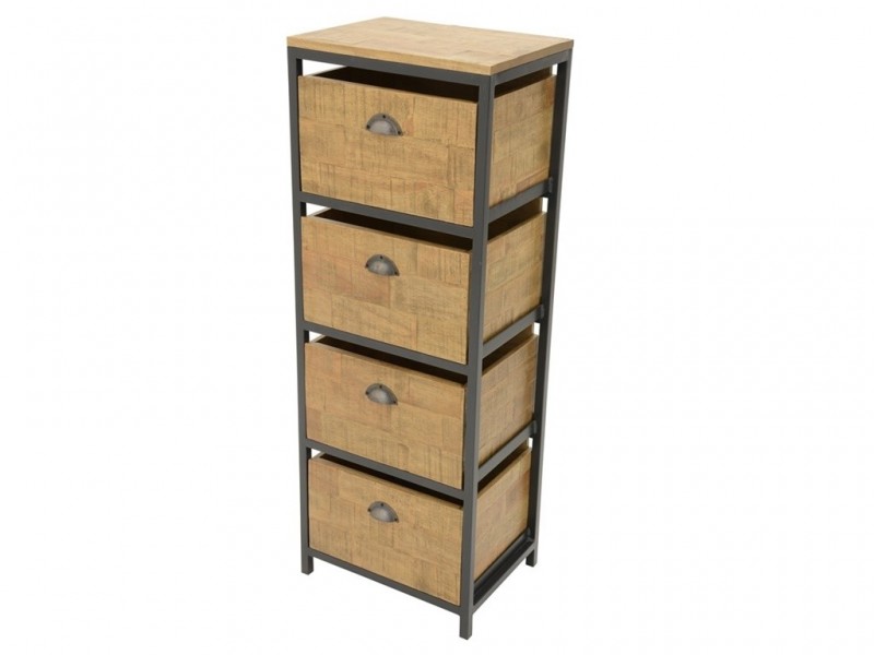 Colonne Factoria 4 en hévéa massif recyclé