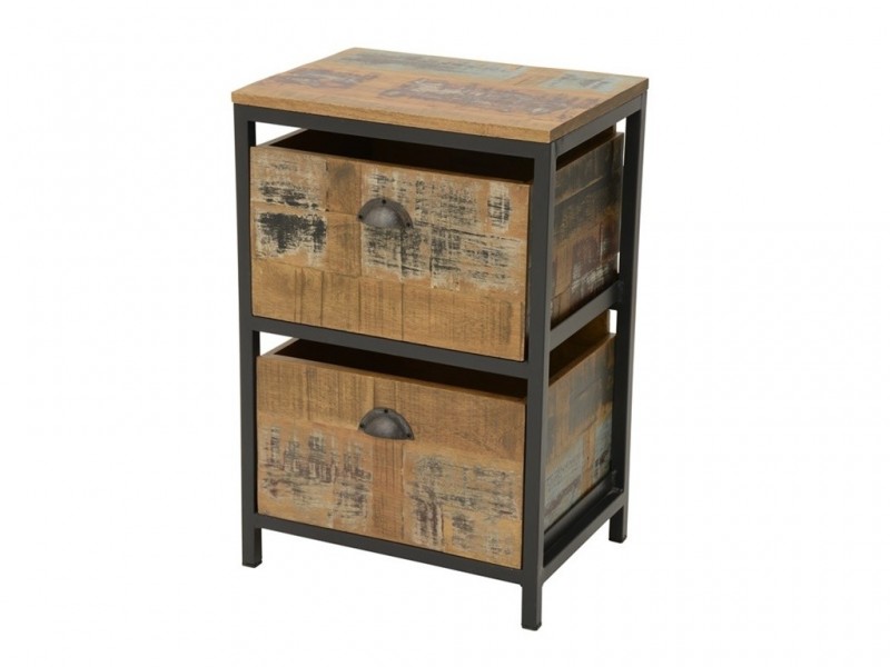 Colonne en hévéa massif recyclé