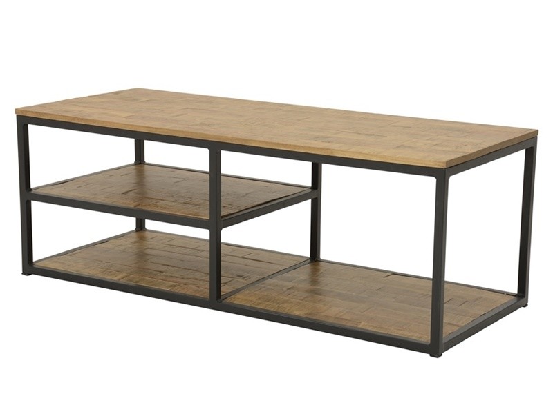 Meuble TV hévéa massif recyclé