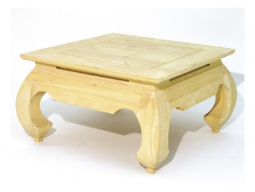 Table basse en bois massif brut