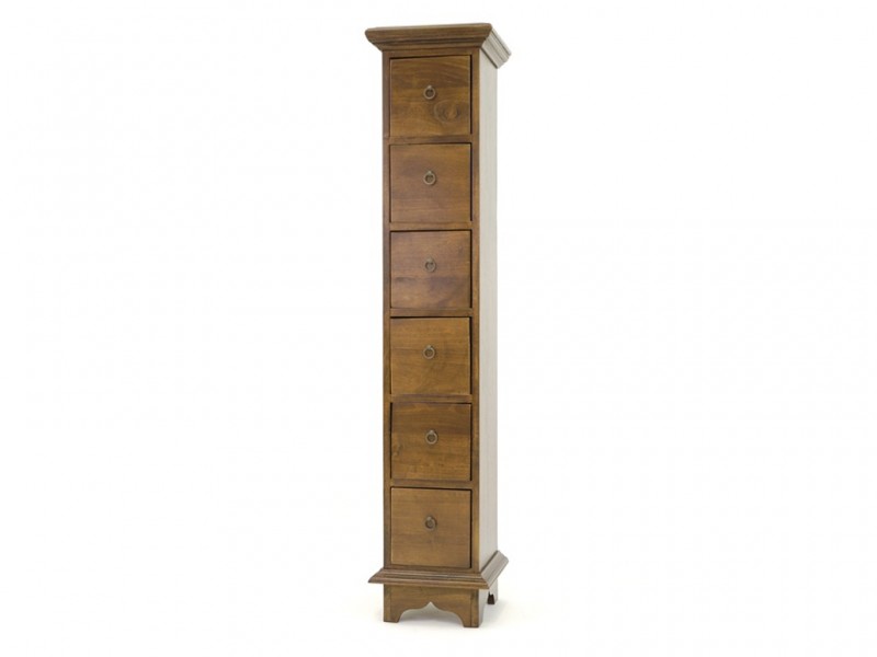Colonne vernis foncé en bois massif Colonne vernis foncé en bois massif