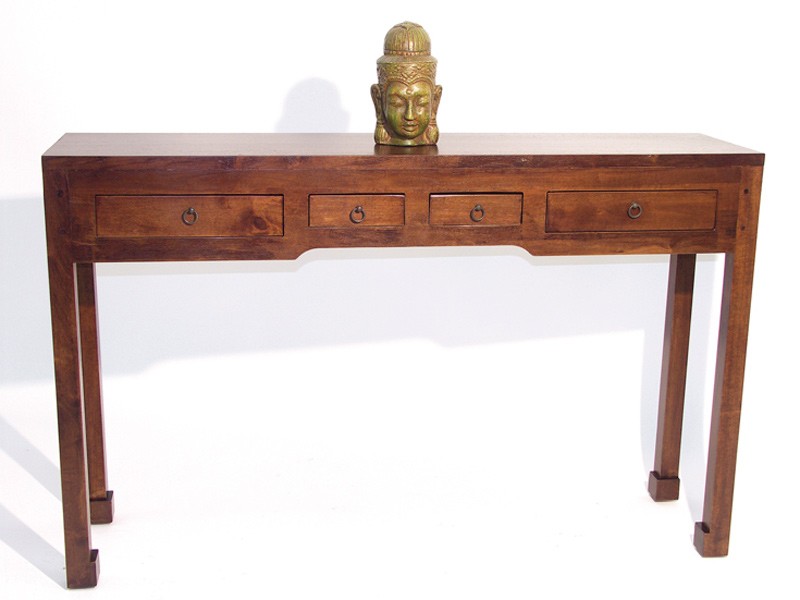 Console Yala en hévéa massif