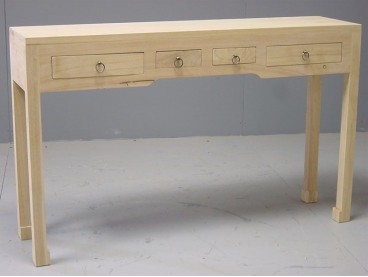 Console en brut, bois massif clair