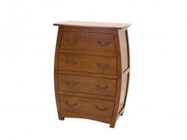 Commode vernis foncé en bois massif