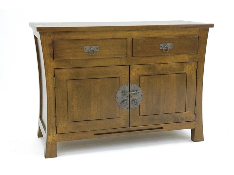 Buffet hévéa massif finition vernis foncé