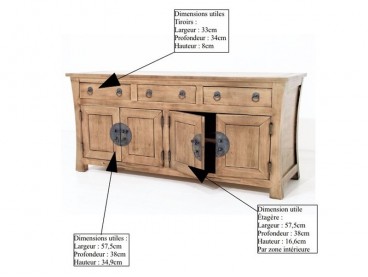 Enfilade avec dimensions intérieures