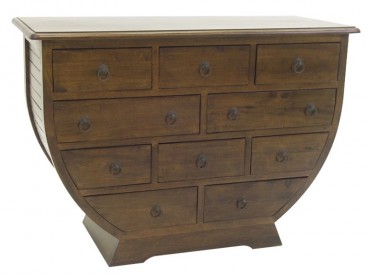 Commode en bois vernis foncé