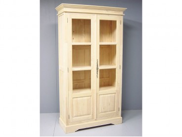 Vitrine en bois brut