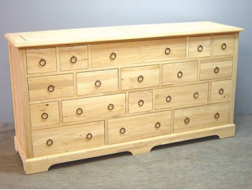 Commode Playa 3 en bois massif brut