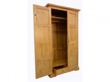 Armoire Campagne en bois massif vernis naturel