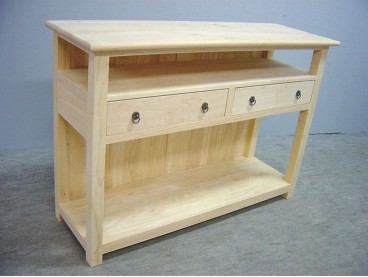 Console en bois brut