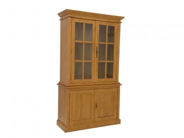 Vitrine vaisselier Rustic 4 portes dont 2 vitrées