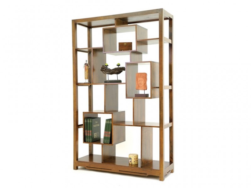 Bibliothèque Ranong 120 cm en hévéa massif