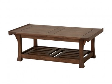 Table basse bois massif huilé foncé vernis
