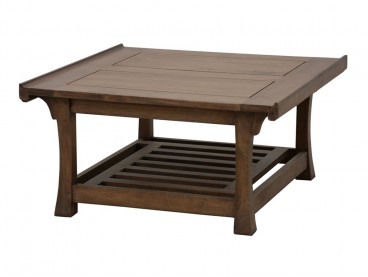 Table basse bois foncé, huilé foncé vernis