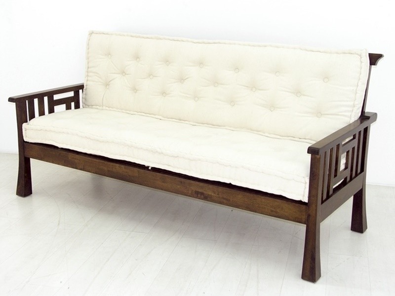 Canapé en bois massif, Finition Vernis Noyer Canapé en bois massif, Finition Vernis Noyer