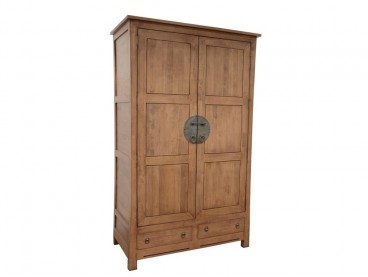 Armoire en bois d'hévéa, Finition Vernis Naturel