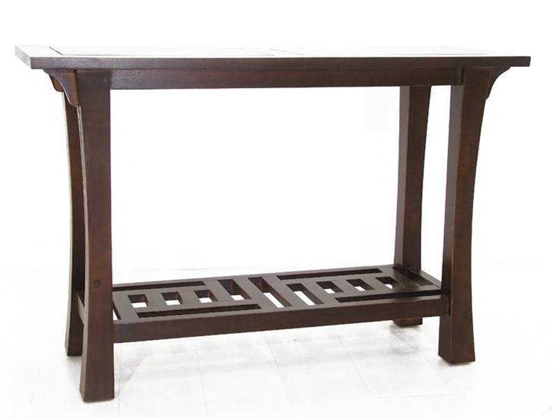 Console 115cm en hévéa massif, Finition Vernis Noyer Console 115cm en hévéa massif, Finition Vernis Noyer