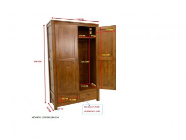 Dimensions utiles armoire Pattani