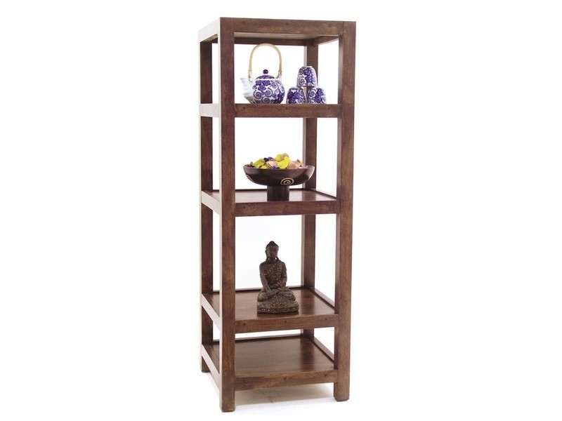 Colonne en bois massif vernis foncé Colonne en bois massif vernis foncé