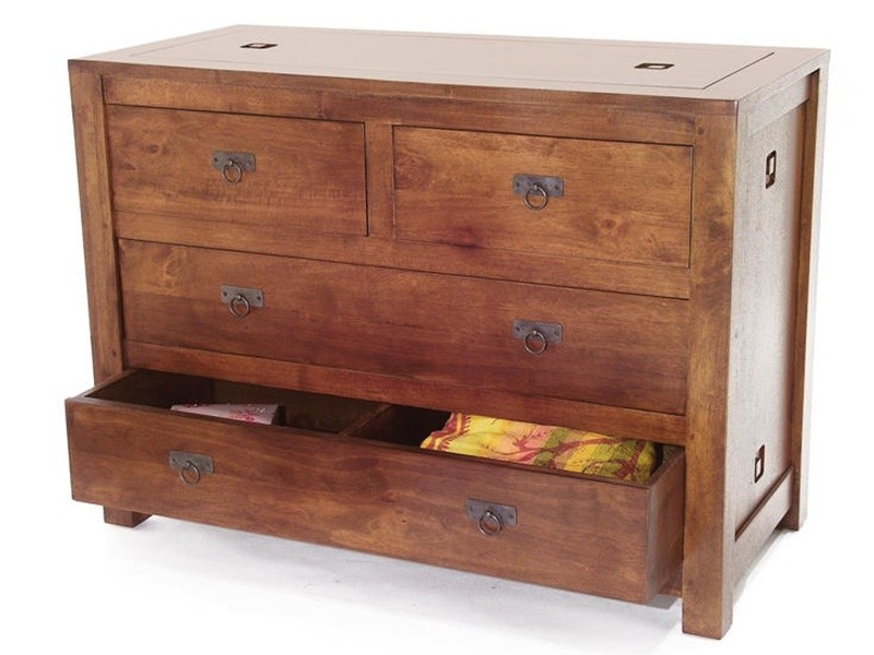 Commode Pattani en bois foncé style ancien Commode Pattani en bois foncé style ancien