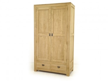 Armoire 110cm en hévéa massif, Finition Huilé Naturel