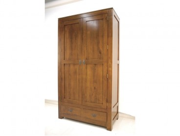 Armoire style campagne en bois massif, Finition Vernis Miel