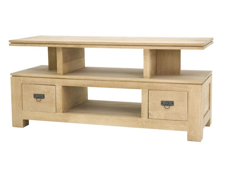 Meuble TV style asiatique en hévéa massif, Finition Huilé Naturel Meuble TV style asiatique en hévéa massif, Finition Huilé Naturel