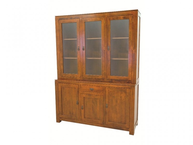 Vaisselier en hévéa massif, Finition Vernis Miel Vaisselier en hévéa massif, Finition Vernis Miel