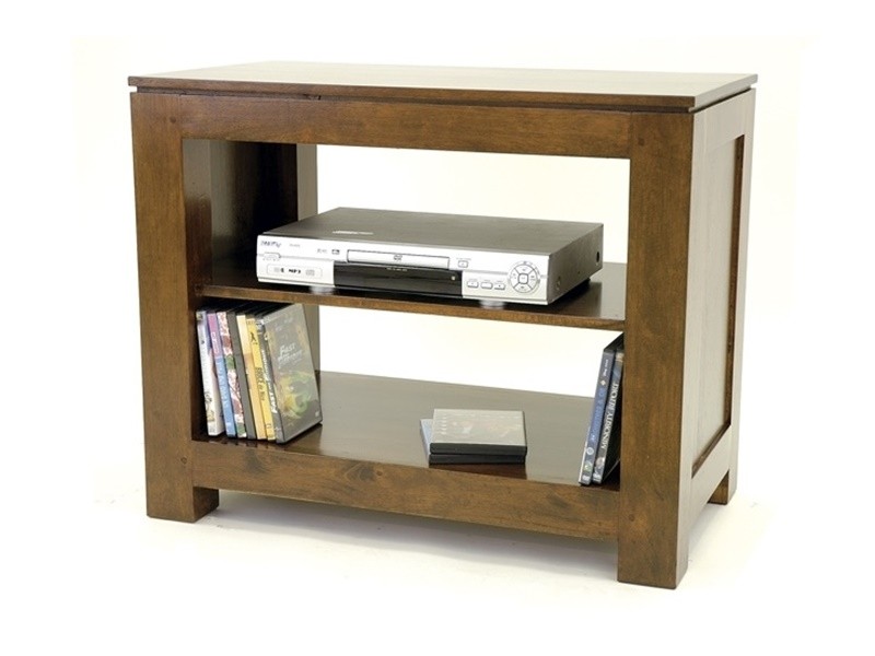 Meuble TV en hévéa massif, Finition Vernis Foncé Meuble TV en hévéa massif, Finition Vernis Foncé