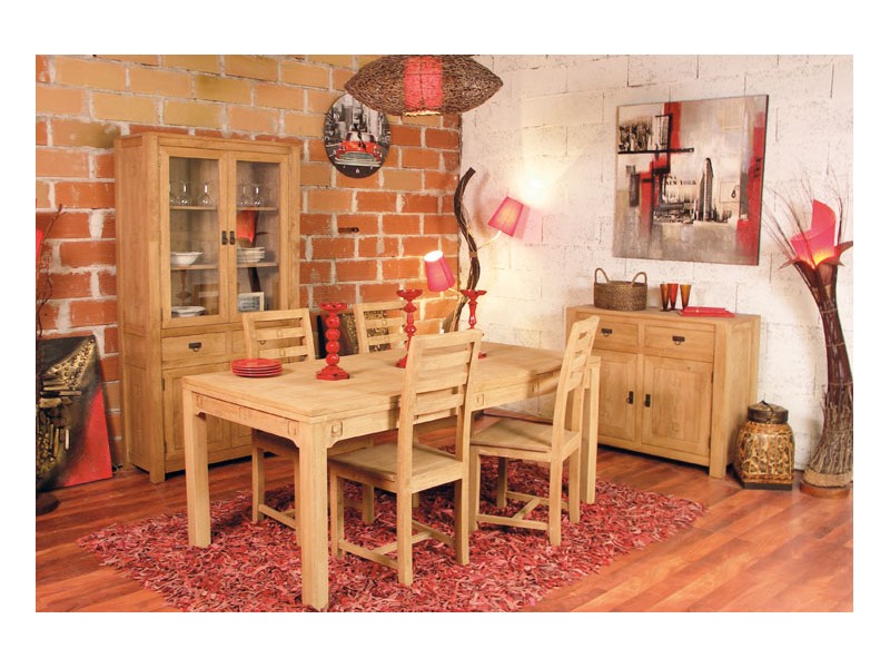 Composition salle à manger Pattani 1 en huilé naturel Composition salle à manger Pattani 1 en huilé naturel