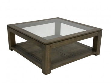 Table basse Bangkok en bois d'hévéa massif