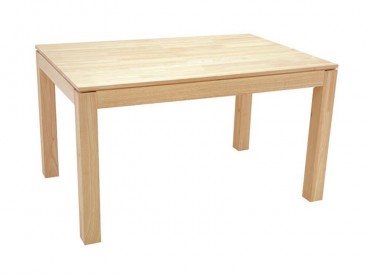 Table de repas 135 x 90 cm en bois d'hévéa brut