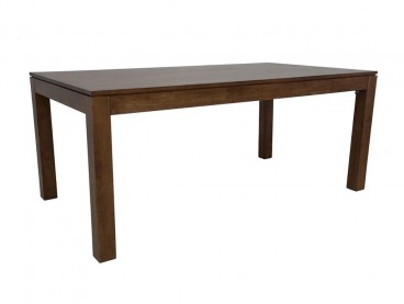 Table de repas 180 x 100 cm en bois massif, Finition Huilé Foncé