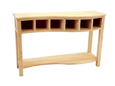 Console style asiatique en bois massif clair