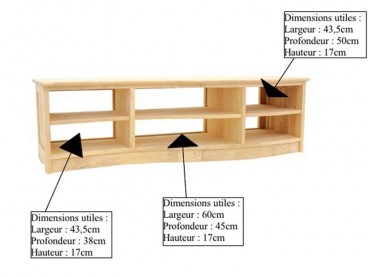 Dimensions Meuble de TV Sinja 1