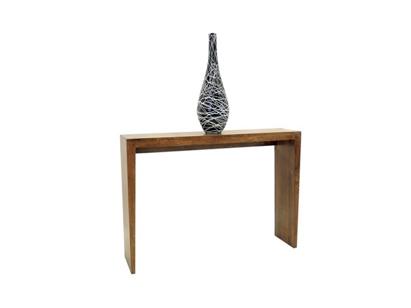 Console en hévéa massif finition, Vernis Foncé