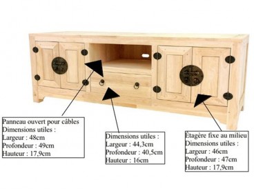 Dimensions du meuble TV Yala