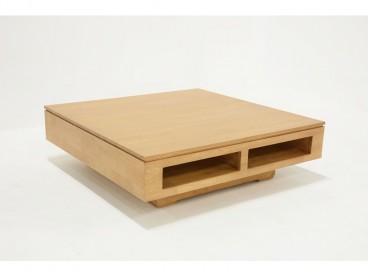 Table basse carrée 100 cm huilé naturel