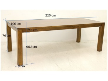 Détail des dimensions de la table de repas Rayong 2