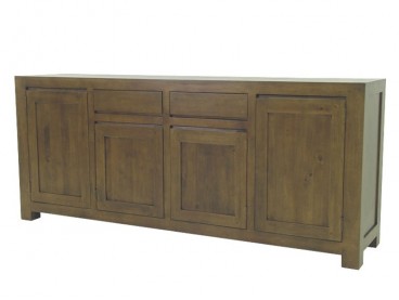 Enfilade buffet Tak en bois foncé, vernis foncé 200 cm